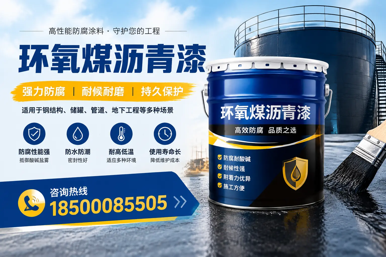环氧煤沥青漆在工业中的应用，资阳企业的选择